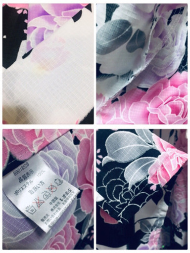 ご購入者様決定［しまむら✦訳あり美品］姫系薔薇柄浴衣  派手柄ピンクローズ ギャル系プリンセス