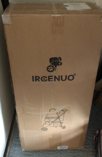 ペットカート 前輪360°回転/組み立て簡単 ⭕️耐荷重15Kg(レッド)