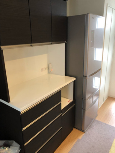 ニトリ 食器棚(キッチンボード) ブラウン 100×200×50