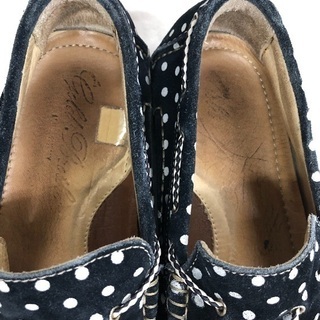 イタリア製本革スエードローファーの画像