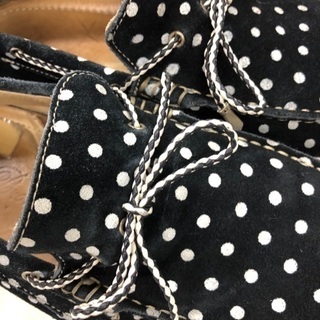 イタリア製本革スエードローファーの画像