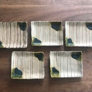 【美品】織部焼  お皿  5枚