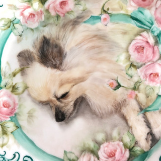 ペット肖像画の絵付けレッスン♡アトリエセランの画像