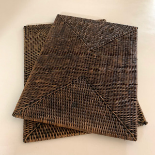 アジアン ラタン ランチョンマット 2枚セットの画像