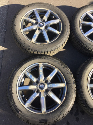 社外14インチ アルミホイール 155/65R14 スタッドレスタイヤ 4本セット