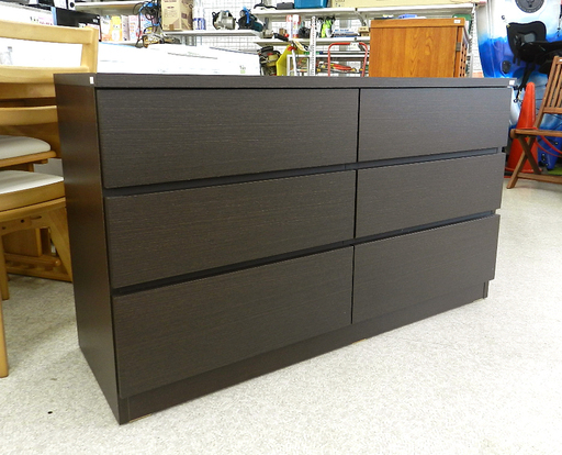 ニトリ 3段チェスト ダークブラウン/こげ茶 衣類収納 整理タンス NITORI☆ PayPay(ペイペイ)決済可能 ☆ 札幌市 北区 屯田