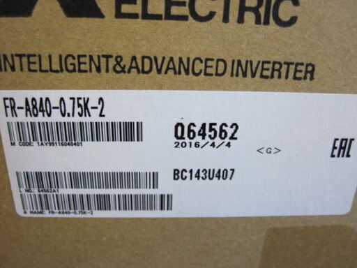新品 三菱インバーター 400V 1馬力(0.75kw)までの三相モーターに