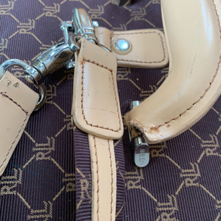 ラルフローレン モノグラム ロゴ 革 スーツケース 旅行バッグの画像