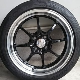 中古 レイズ鍛造アルミホイール CE28KCR・タイヤ DIREZZA Z3 4本set