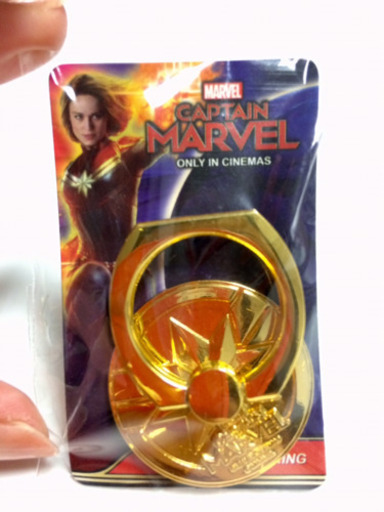 新品未使用 キャプテンマーベル スマホリング marvel