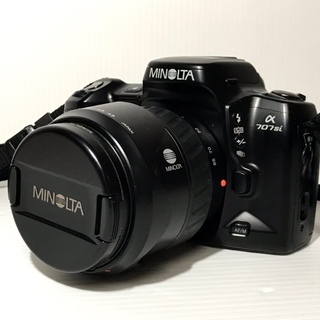MINOLTA(ミノルタ)★フィルム一眼レフカメラ★α707si★AF ZOOM 24-85mm★1：3.5(22)-4.5 φ62mm★ブラック★ジャンク扱いの画像