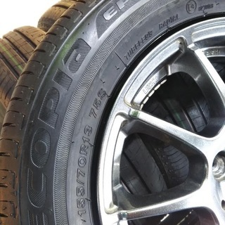軽自動車/夏用  美品 155/70R13 人気のブリヂストン【~99％富山】4本 エブリイ アトレー バモス サンバー 軽トラ PCD100 アクティー キャリー ハイゼットの画像