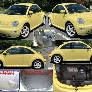 ＶＷ　２００１年ニュービートル2.0　イエロー【禁煙車】【ワンオーナー車】【修復歴なし】【令和２年１０月】【屋根付きガレージ】【天張り、張替え済み】の画像
