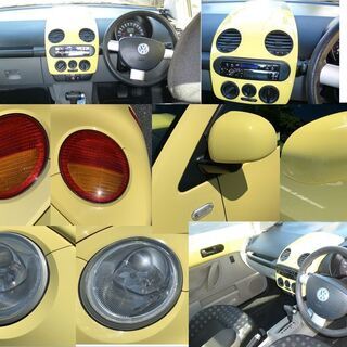ＶＷ　２００１年ニュービートル2.0　イエロー【禁煙車】【ワンオーナー車】【修復歴なし】【令和２年１０月】【屋根付きガレージ】【天張り、張替え済み】の画像