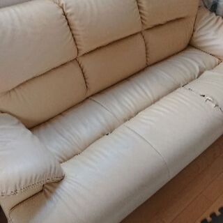 [お取引中]訳ありソファーです。