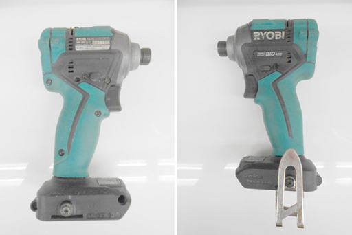  RYOBI 充電式 インパクトドライバー 18V BID-182L5 グリーン系 5000ｍAh Liバッテリー2個 ケース付き リ