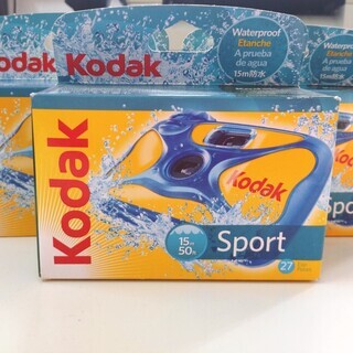 15ｍ防水☆kodak防水使い捨てカメラ（レンズ付フィルム）27枚撮り×3個セット!水中カメラ！の画像