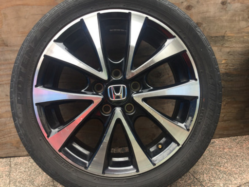ホンダ RK5 ステップワゴン スパーダ 純正ホイール4本 5 穴 17インチ 6J+50  POTENZA RE050A 215/4
