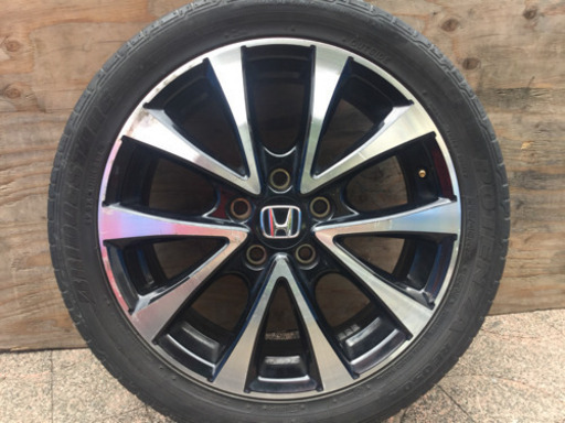 ホンダ RK5 ステップワゴン スパーダ 純正ホイール4本 5 穴 17インチ 6J+50  POTENZA RE050A 215/4