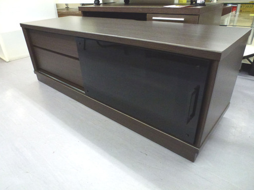 PayPay可 手稲リサイクル 美品 ニトリ テレビボード テレビ台 ダークブラウン ブラックガラス ￥8,800-