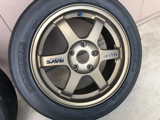 【2本】TE37 7j+42 16インチ 114.3 5H zⅡ☆205/50r16付