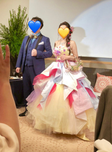 レインボー カラードレス wedding