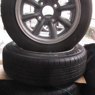 ワタナベ 13インチ 4穴 ホイール YOKOHAMA タイヤ 4本セット NB137