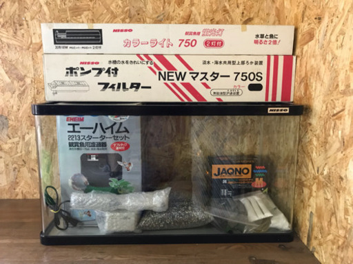 ニッソー75cm曲面水槽・エーハイム・co2レギュレター co2拡散筒など