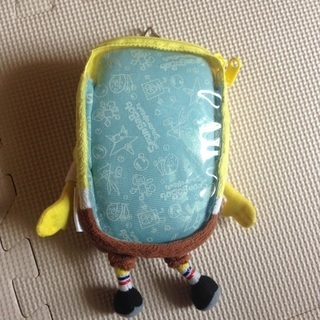 【美品】スポンジボブ ぬいぐるみ スマホケース スマホポーチ 小物入れ ポーチ マスコット キャラクター アニメの画像