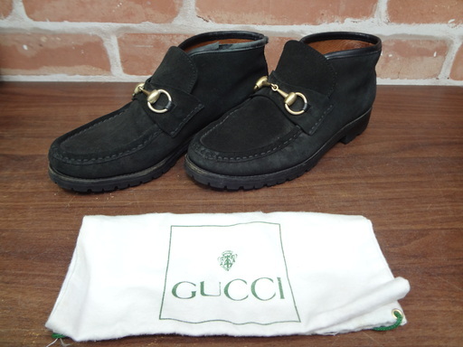 モノ市場 東海店　GUCCI　グッチ　レディース　ホースビット　ブーツ　24.5cm　ブラック
