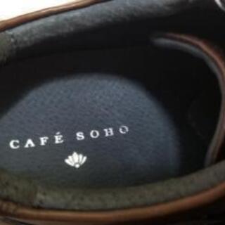 ビジネス靴　レジャー靴　カジュアル靴　革　Cafe Soho 新品　24.5cm 半額の画像