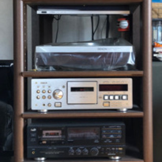オーディオセット（レコード160枚、ＭＤ付き）　早く処分したいの...