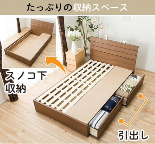 ダブルベッドフレーム 早期引取り希望