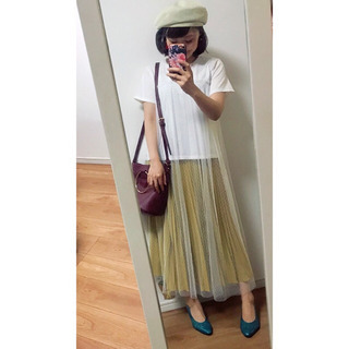 ☆E-hyphen world gallery☆チュールドッキングワンピースの画像