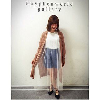 ☆E-hyphen world gallery☆チュールドッキングワンピースの画像