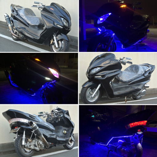 【YAMAHA マジェスティ】オールブラック！！スピーカー４発、シート新品！！