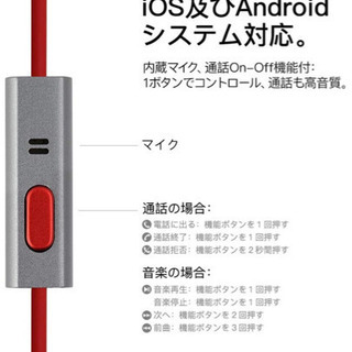 【新品】GGMM 高音質フルメタルイヤホン リモコン/マイク付 ハンズフリー スマホ/パソコン適用！の画像