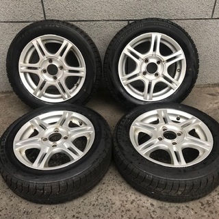 バリ山【格安】155/65R14　VRX　2017年製　ブリヂストンタイヤホイール4本セット　14×5　100×4H　ウェイク ムーヴ タント ワゴンR