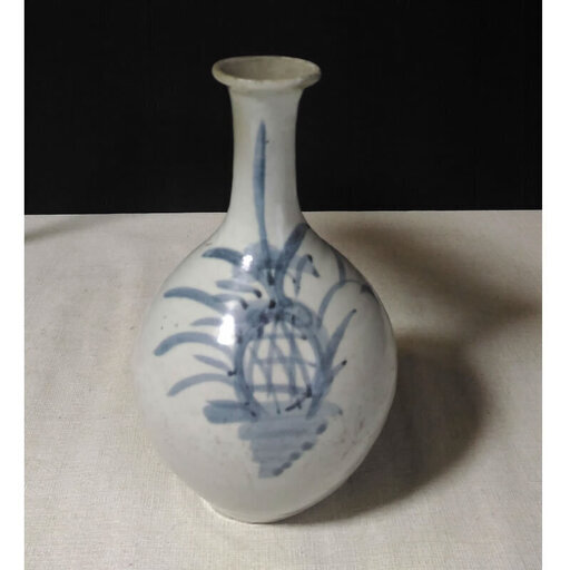 c117 古伊万里 パイナップル紋徳利 染付 初期伊万里 鳳梨