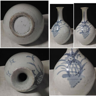 c117 古伊万里 パイナップル紋徳利 染付 初期伊万里 鳳梨の画像