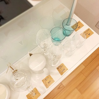 ブランドグラス、紅茶・緑茶用急須など一式の画像