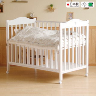 日本製ベビーベッド プロヴァンス ホワイト 石崎家具の画像
