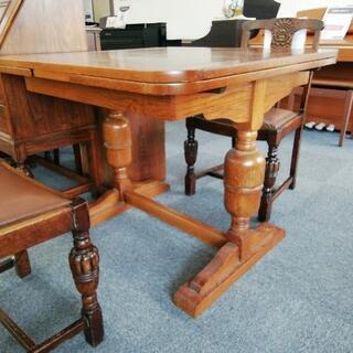 579 イギリスアンティーク エクステンションテーブル