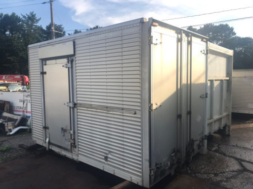 No.299 保冷バン 2ｔ アルミ箱 バイク倉庫 トラックコンテナ コメ保管庫 物置 DYI