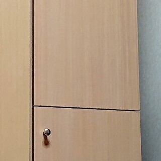 ニトリ　隙間家具　幅27cm・奥46cm・高さ2m+32cm、突っ張り棒取り付　色ベアナチュラルの画像