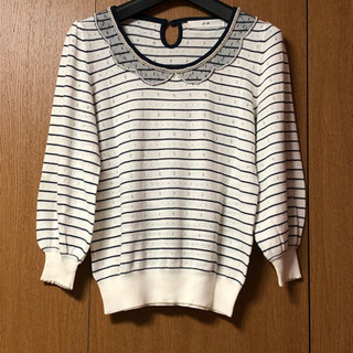 引取りなら無料。春夏用サマーニット。七分袖。