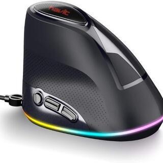 【新品未使用】HAVIT縦型マウス エルゴノミクスマウス 有線ゲ...