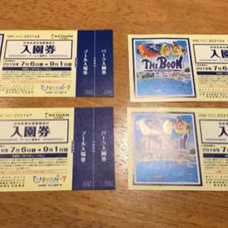 お取り引き中です ひらかたパーク 入場券+プール 2枚(2名分)セット