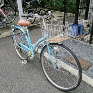 中古自転車  27インチママチャリ 5段変速グリップシフト