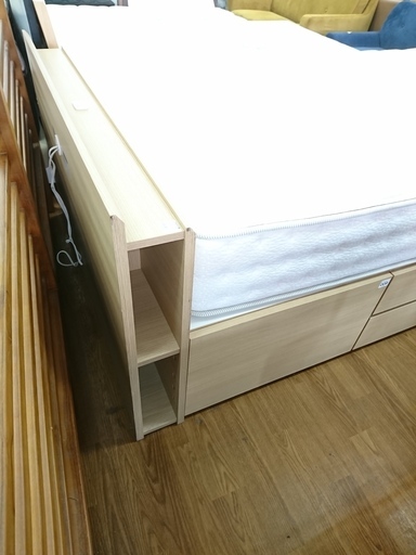 ニトリ　セミダブルベッド　ナチュラル　【トレファク　川越店】